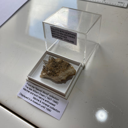 CALCITE WITH GOETHITE - BARTON -ON-SEA, HAMPSHIRE, ENGLAND  5g MF301