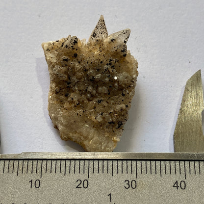 CALCITE WITH GOETHITE - BARTON -ON-SEA, HAMPSHIRE, ENGLAND  5g MF301