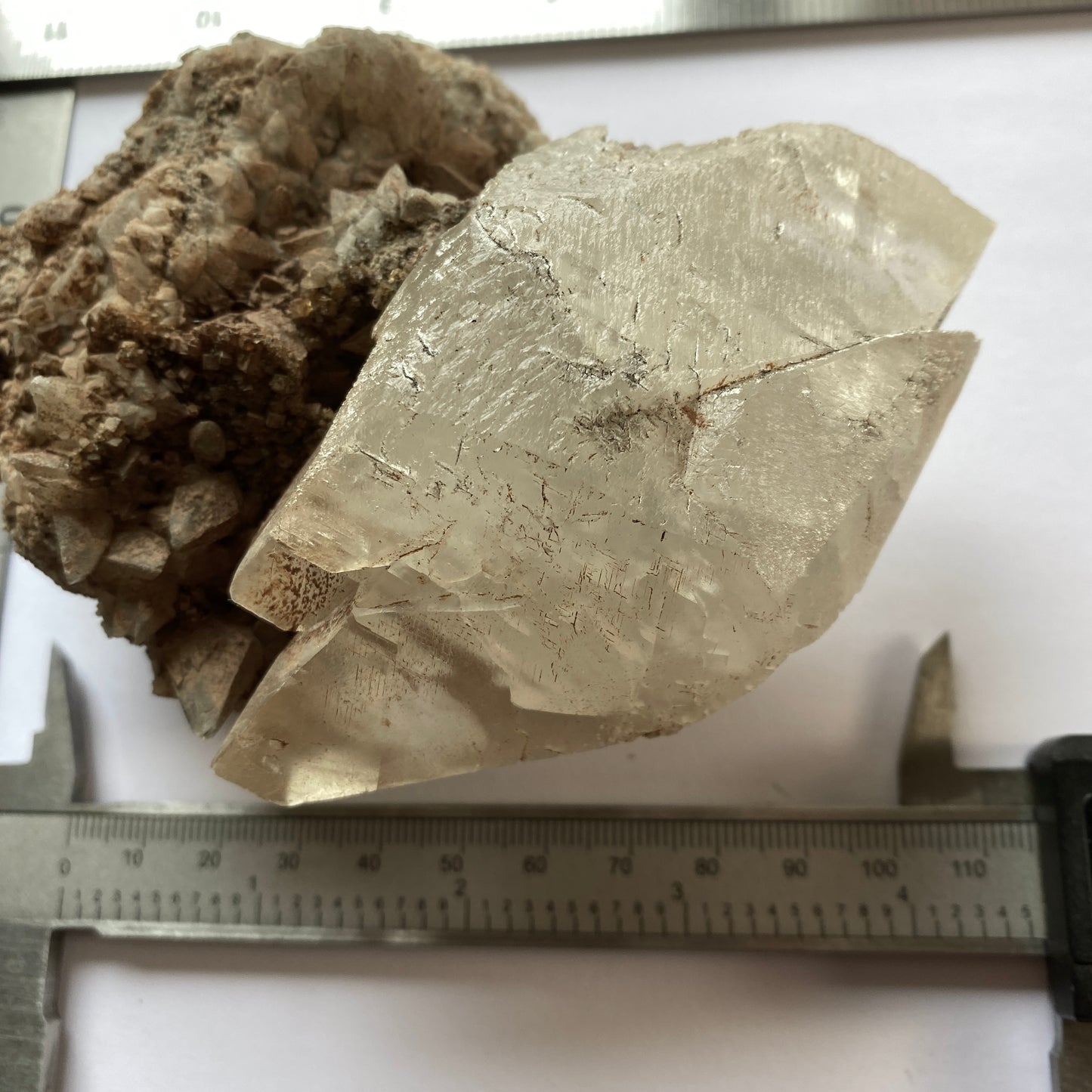 TWINNED CALCITE IMPRESSIVE SPECIMEN FROM TAFF'S WELL, WALES,  U.K. LARGE 484g MF2089