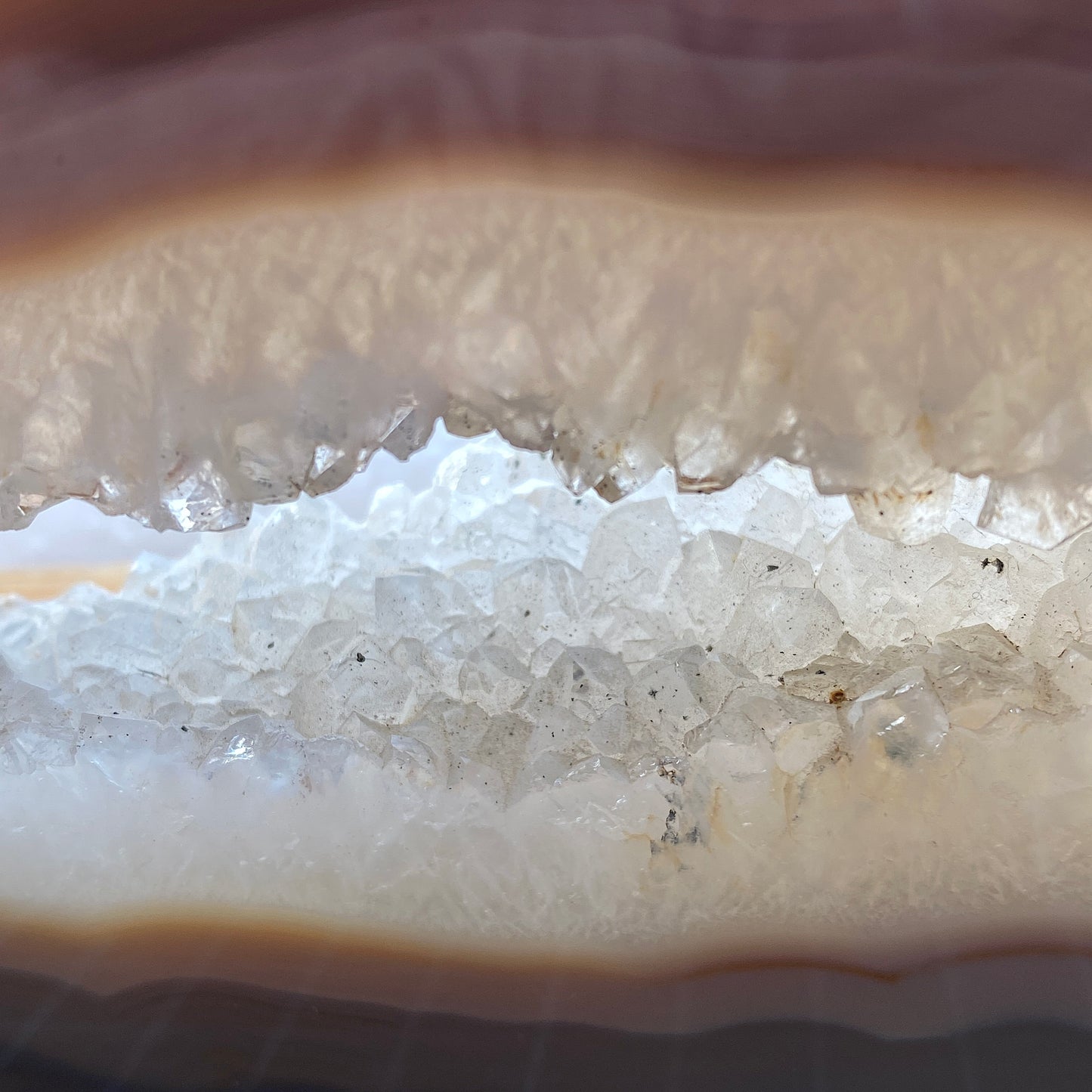 AGATE QUARTZ LARGE NATURAL SLICE : RIO GRANDE DO SIL, BRAZIL HEAVY 532g MF5300