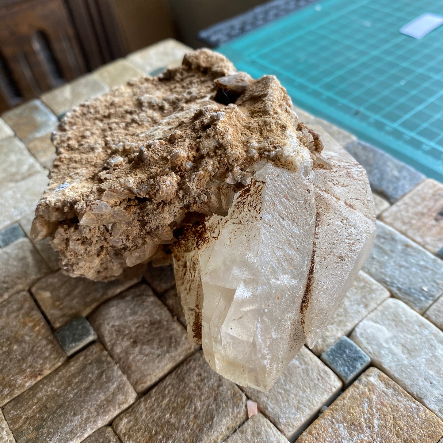 TWINNED CALCITE IMPRESSIVE SPECIMEN FROM TAFF'S WELL, WALES,  U.K. LARGE 484g MF2089