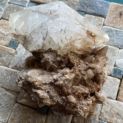 TWINNED CALCITE IMPRESSIVE SPECIMEN FROM TAFF'S WELL, WALES,  U.K. LARGE 484g MF2089