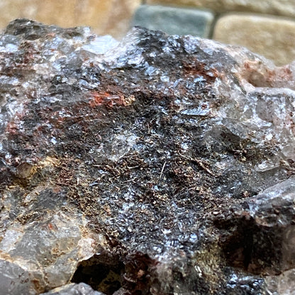 QUARTZ WITH TRACES SPECULARITE/HEMATITE. BOTALLACK MINE, CORNWALL 126g MF13