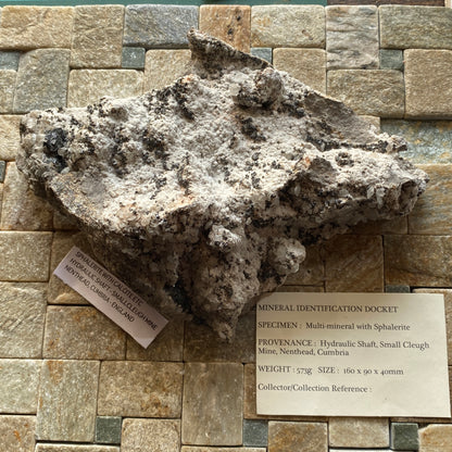 SPHALERITE ETC - SMALLCLEUGH MINE, NENTHEAD, CUMBRIA LARGE 572g. MF84