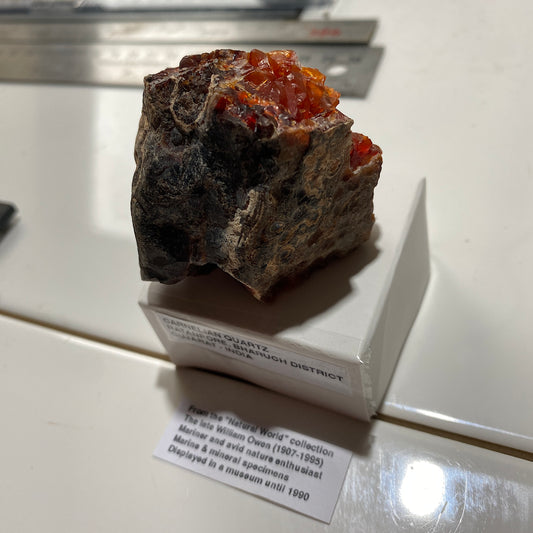 CARNELIAN QUARTZ : RATANPORE, BHARUCH DISTRICT, GUJARAT, INDIA 101g MF5306