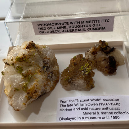 PYROMORPHITE WITH MIMETITE ETC - ROUGHTON GILL, CALDBECK, CUMBRIA 39g MF303