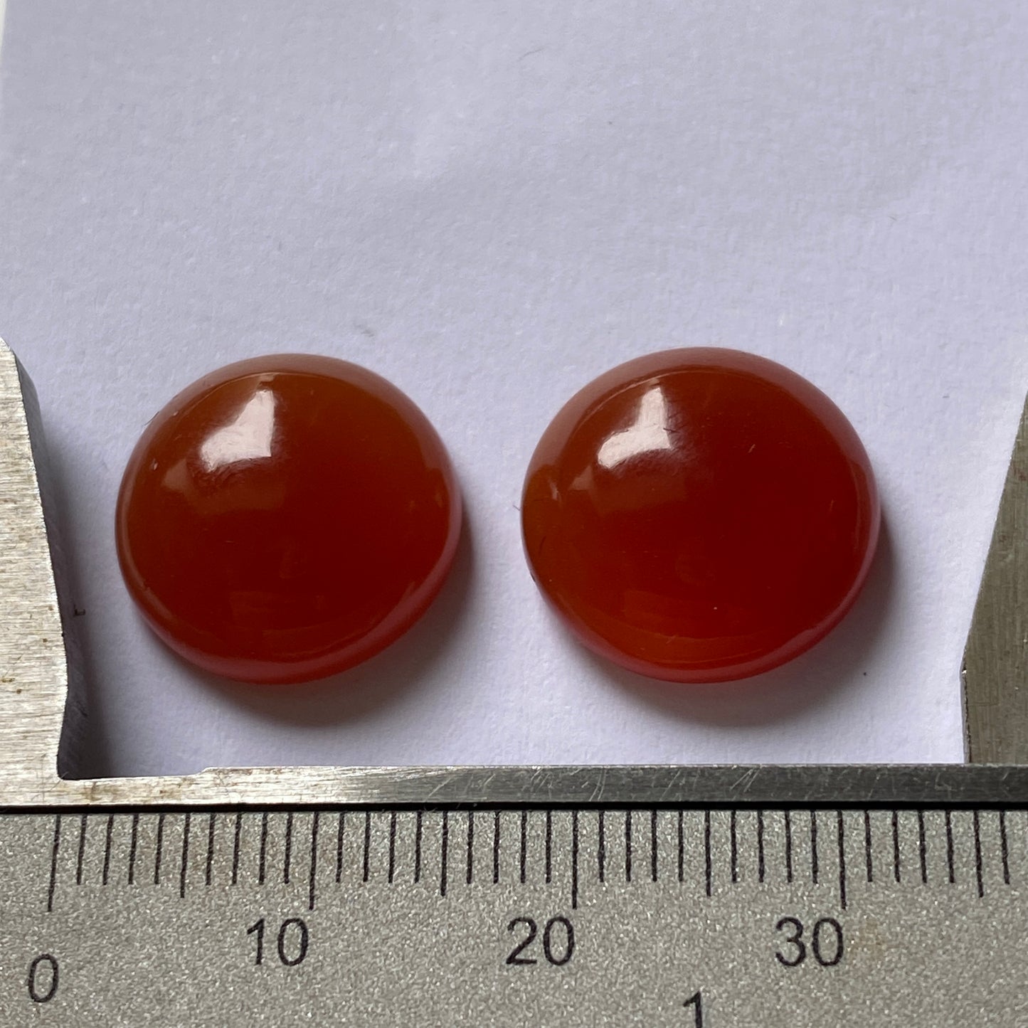 AGATE CARNELIAN GEMSTONES x 2 - LIBOMBAS, MAPUTO, MOZAMBIQUE  18Ct. MFG5165