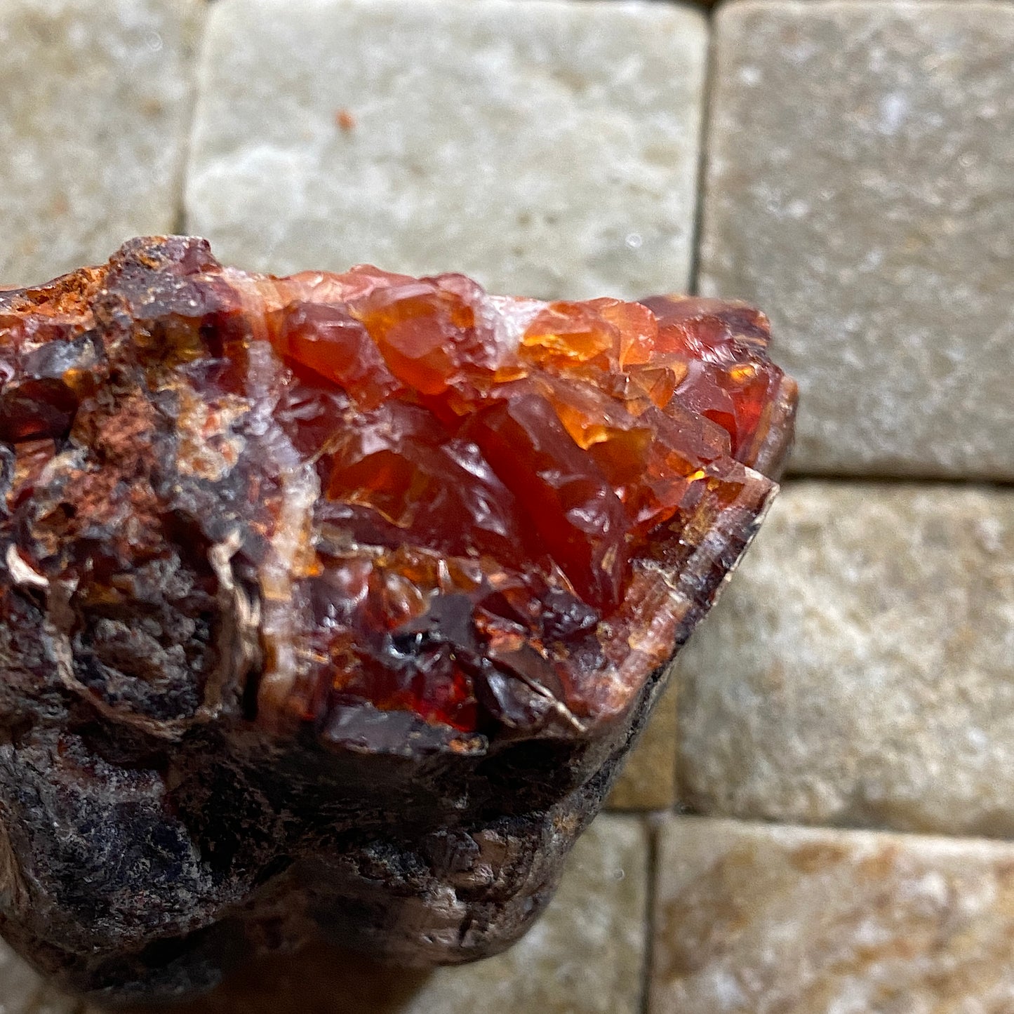 CARNELIAN QUARTZ : RATANPORE, BHARUCH DISTRICT, GUJARAT, INDIA 101g MF5306