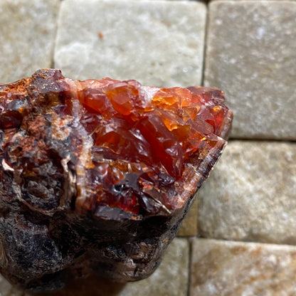 CARNELIAN QUARTZ : RATANPORE, BHARUCH DISTRICT, GUJARAT, INDIA 101g MF5306