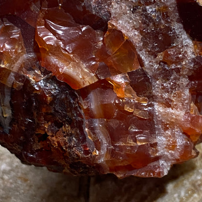 CARNELIAN QUARTZ : RATANPORE, BHARUCH DISTRICT, GUJARAT, INDIA 101g MF5306