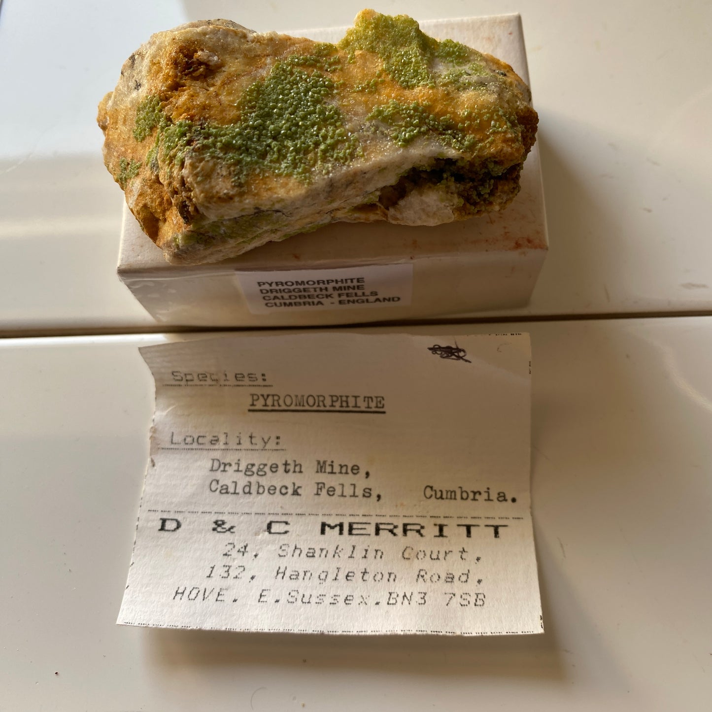 PYROMORPHITE - DRIGGETH MINE, CALDBECK FELLS, CUMBRIA, ENGLAND 85g MF124