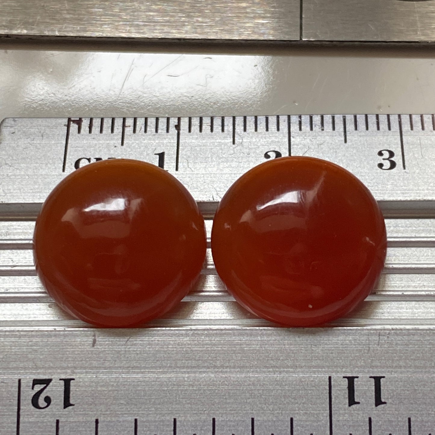 AGATE CARNELIAN GEMSTONES x 2 - LIBOMBAS, MAPUTO, MOZAMBIQUE  18Ct. MFG5165