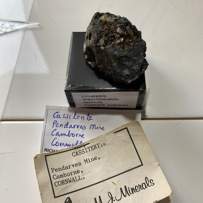 CASSITERITE [TIN ORE] : WHEAL PENDARVES, KILLIVOSE, CAMBORNE, CORNWALL 78g MF4613