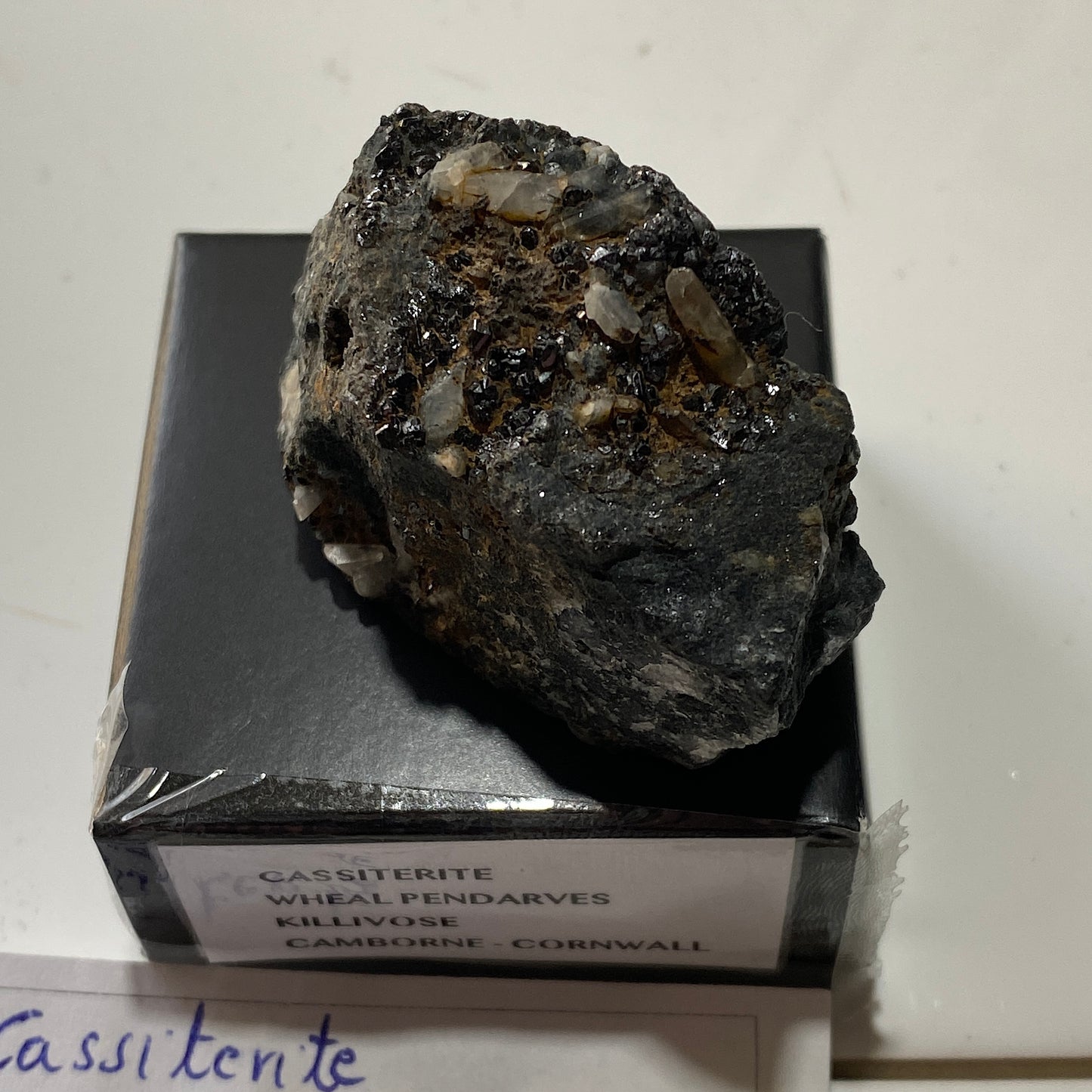 CASSITERITE [TIN ORE] : WHEAL PENDARVES, KILLIVOSE, CAMBORNE, CORNWALL 78g MF4613