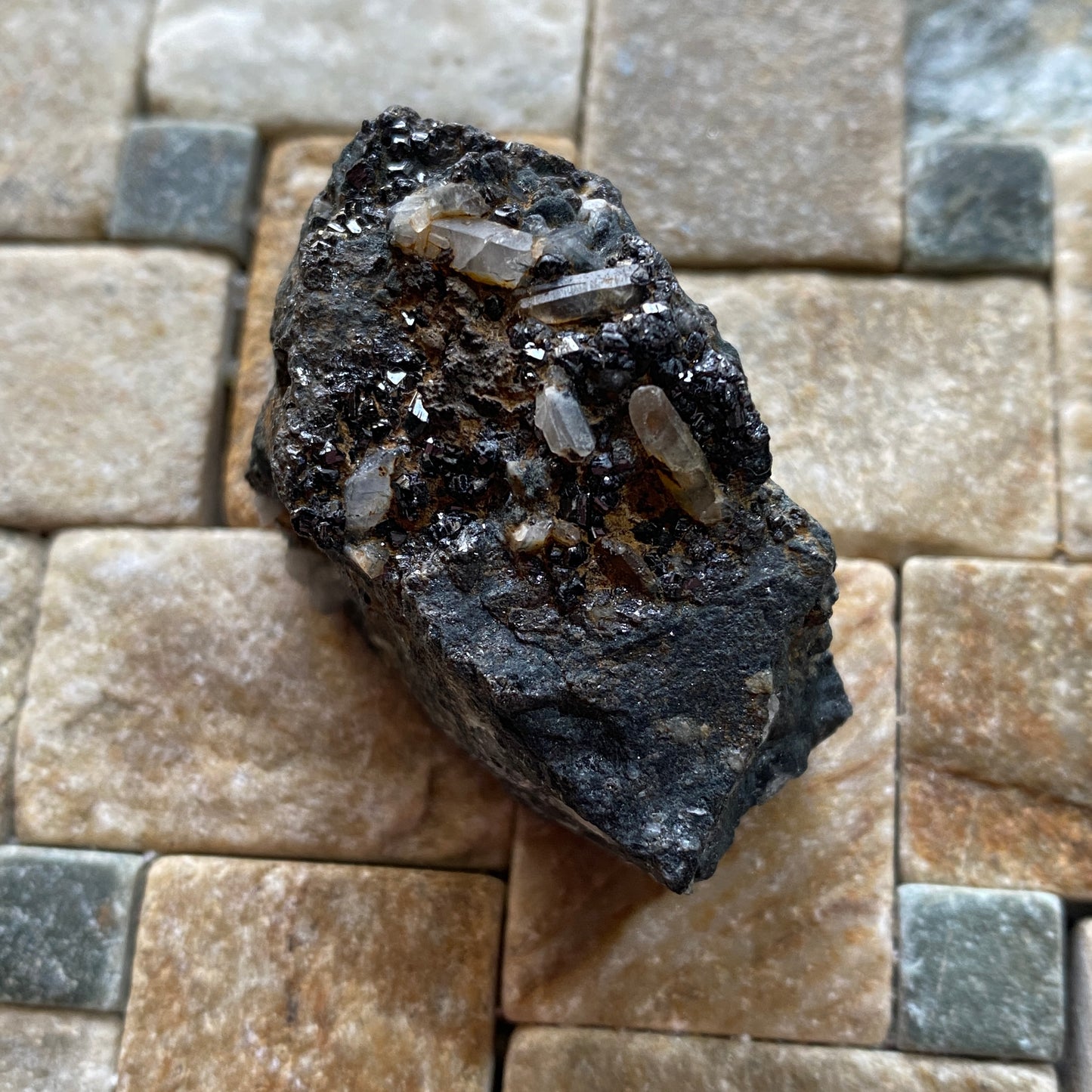 CASSITERITE [TIN ORE] : WHEAL PENDARVES, KILLIVOSE, CAMBORNE, CORNWALL 78g MF4613