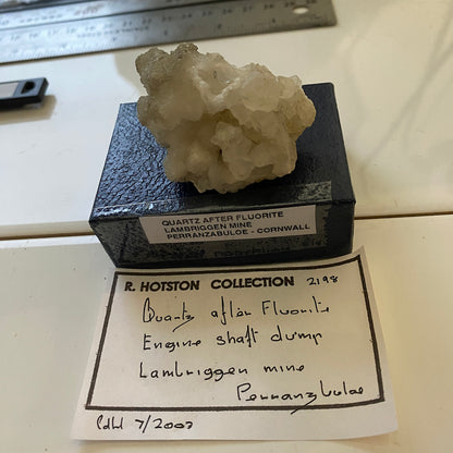 QUARTZ AFTER FLUORITE : LAMBRIGGEN MINE, PERRANZABULOE, CORNWALLK 36g MF5309