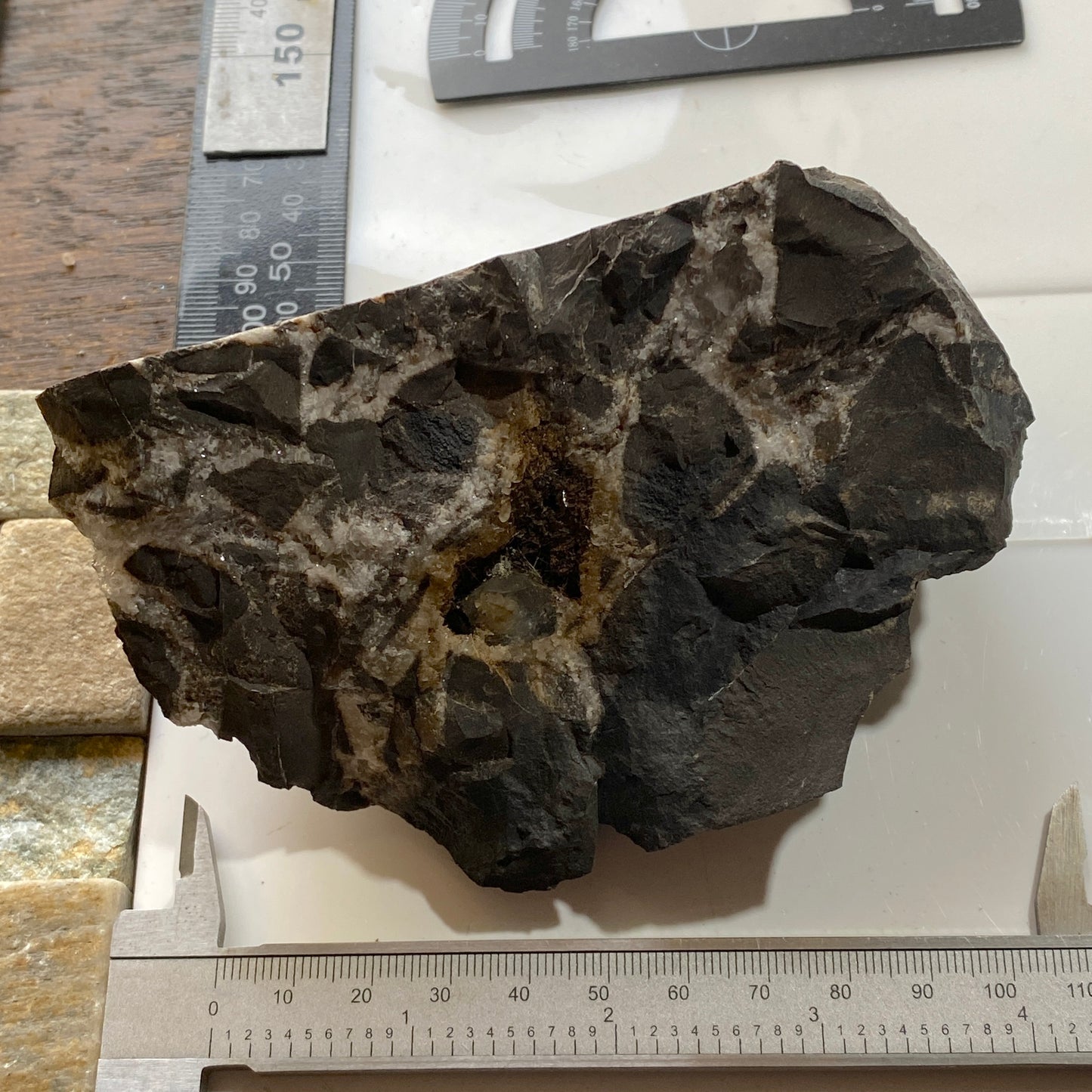 MILLERITE [SPRAY TRACES] : COED-ELY COLLIERY, LLANFNSANT, WALES, U.K.  810g MF4623