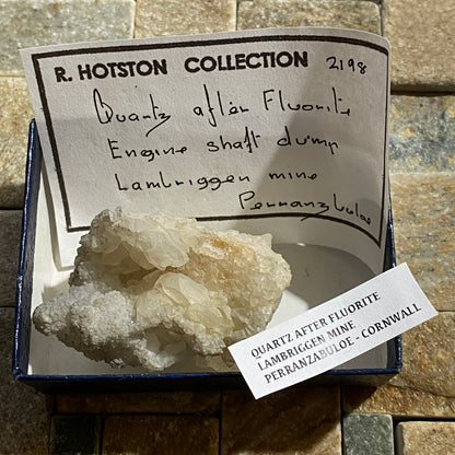 QUARTZ AFTER FLUORITE : LAMBRIGGEN MINE, PERRANZABULOE, CORNWALLK 36g MF5309