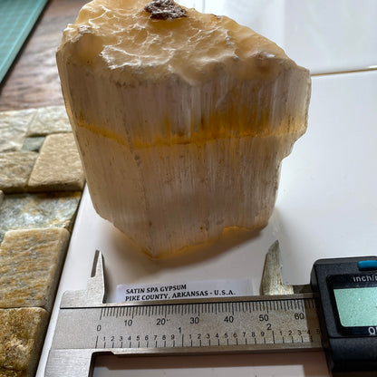 SATIN SPAR GYPSUM ; PIKE COUNTY, ARKANSAS, U.S.A.  351g MF5310