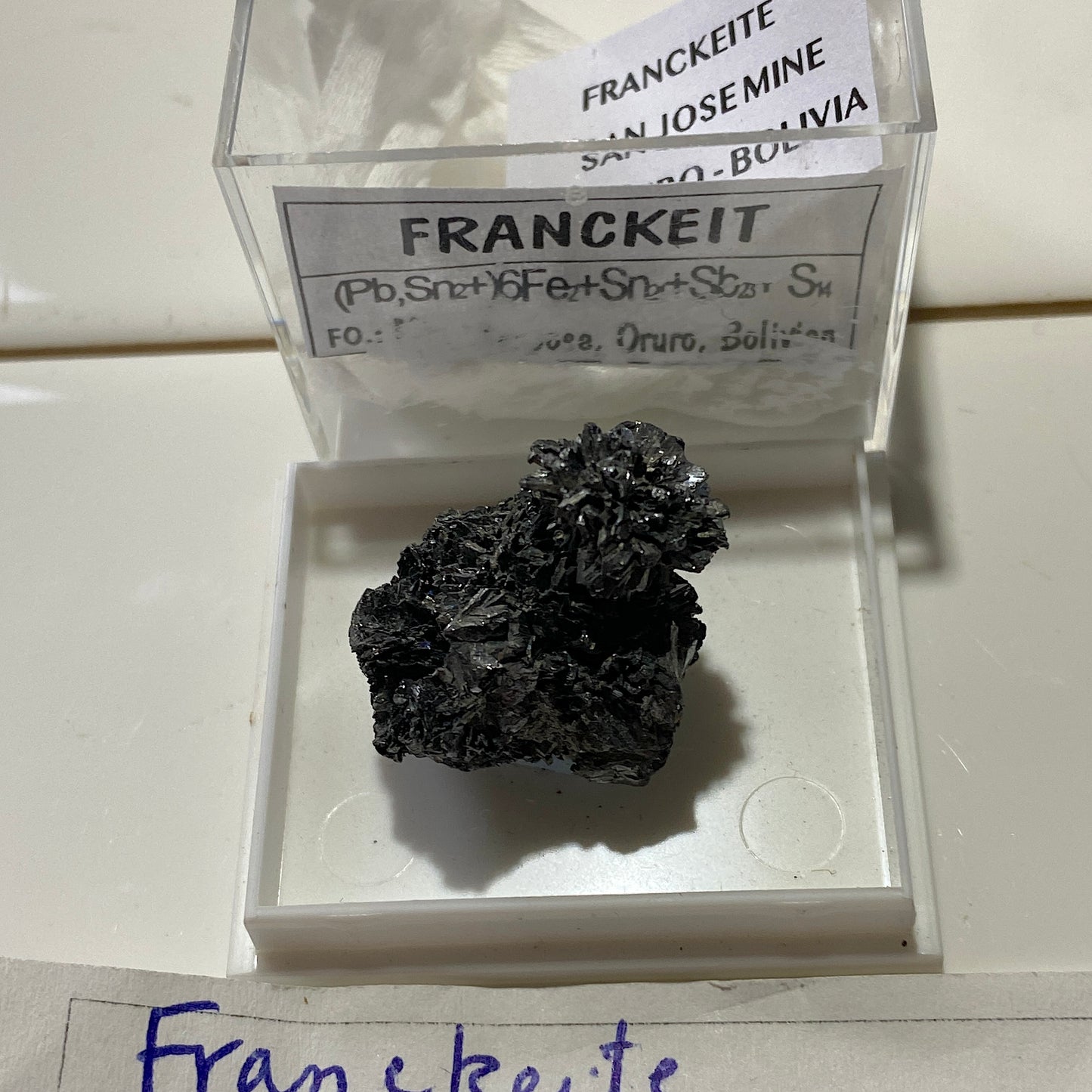 FRANCKEITE : SAN JOSE MINE, ORURU, BOLIVIA. MF4650