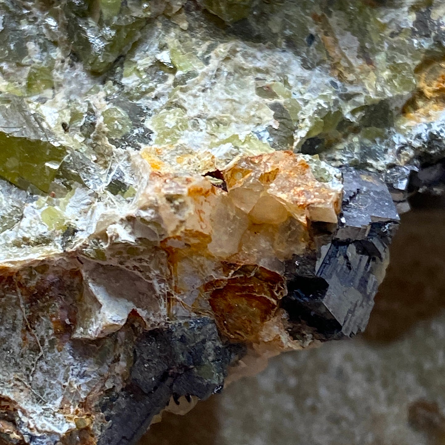 HYDROZINCITE WITH SPHALERITE & GALENA : GREYSTONES QUARRY, LEZANT, CORNWALL  307g MF5311