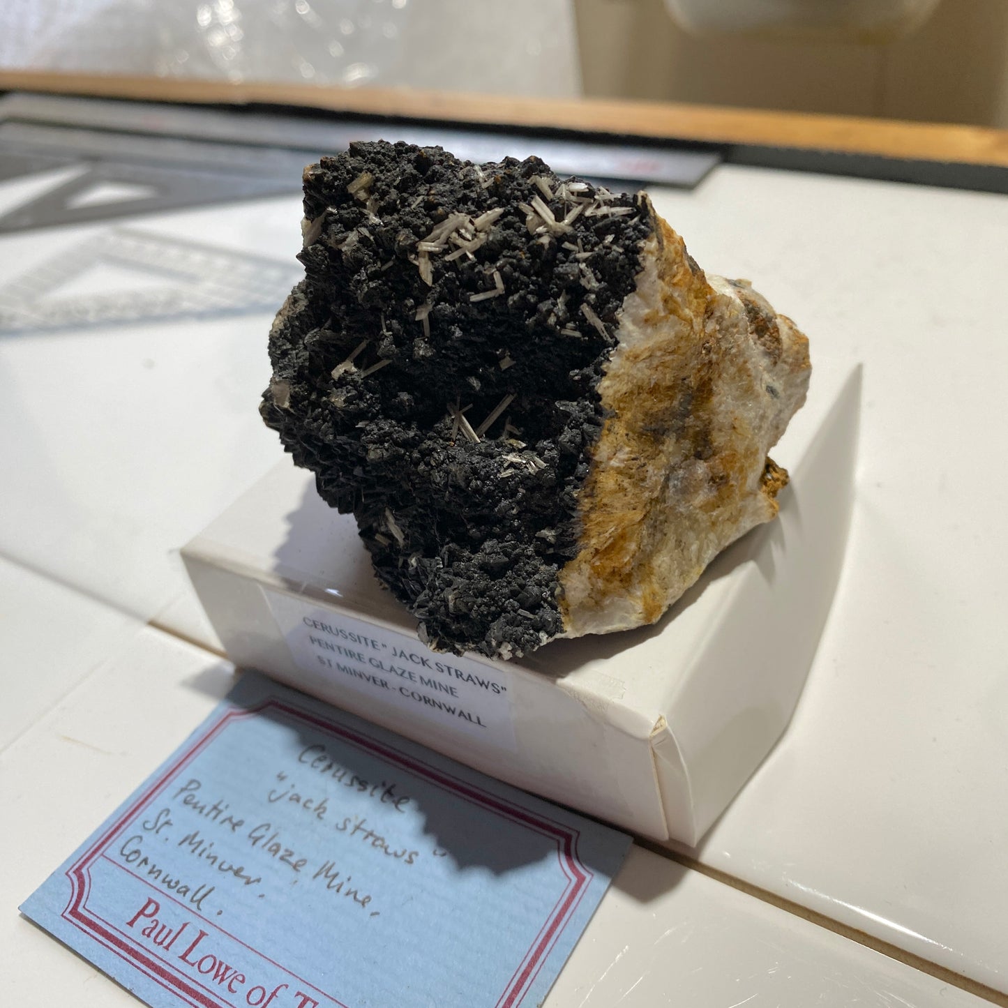 CERRUSITE : PENTIREGLAZE MINE, POLZEATH, ST MINVER, CORNWALL 211g MF4611