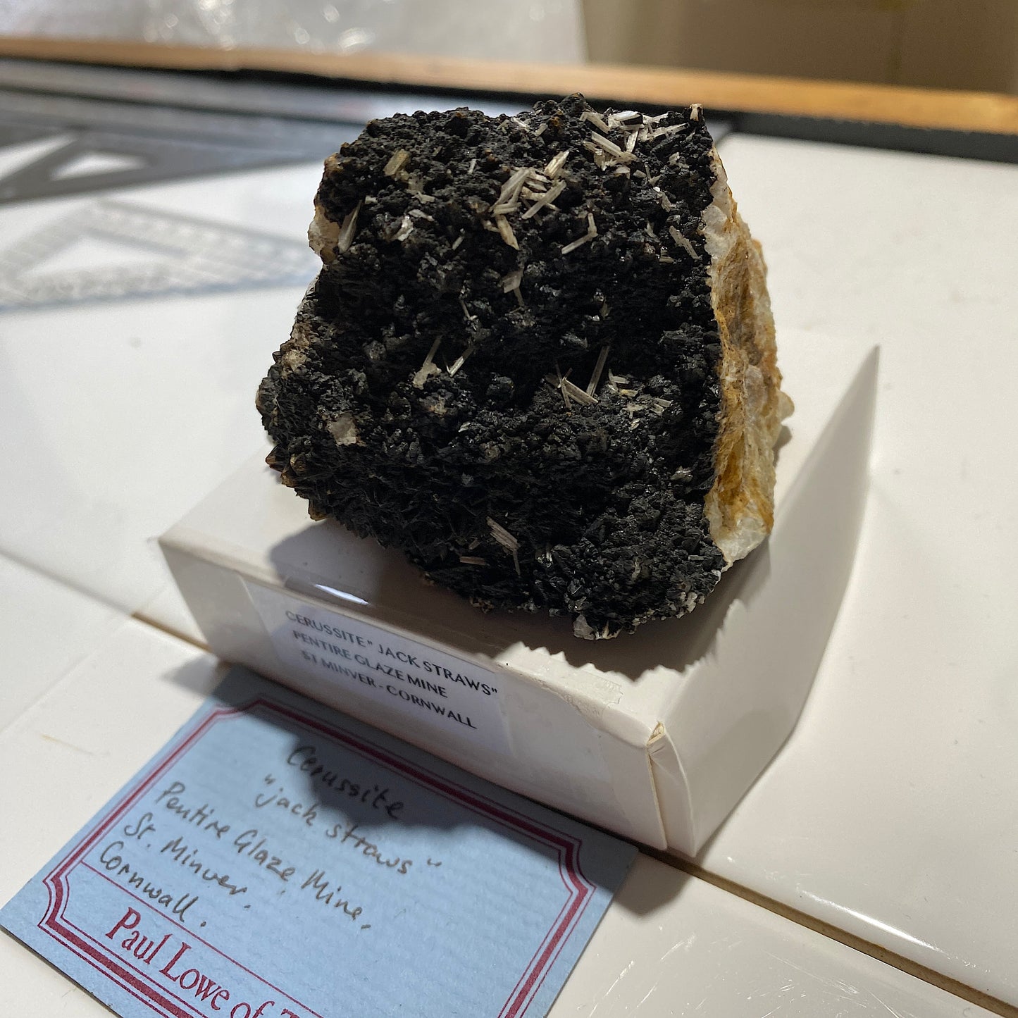 CERRUSITE : PENTIREGLAZE MINE, POLZEATH, ST MINVER, CORNWALL 211g MF4611