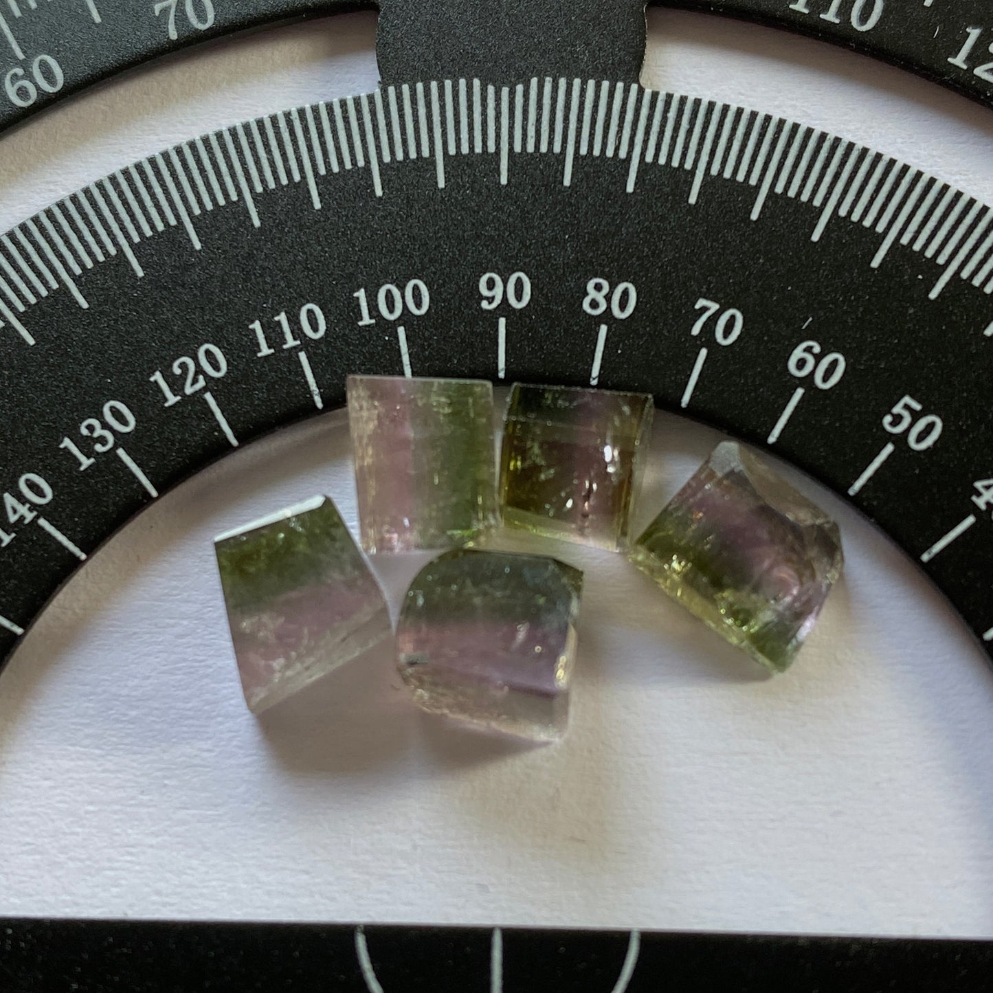 WATERMELON TOURMALINE x 5 - SAO JOSE DA SAFIRA, MINAS GERAIS, BRAZIL 9.50Ct [Total]  MFG9279