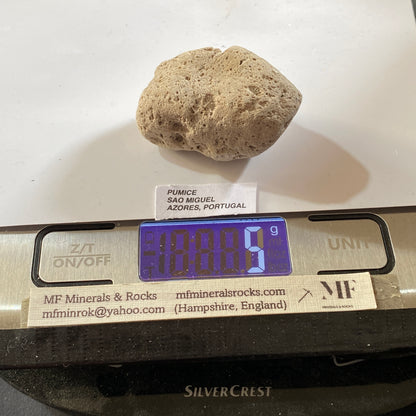 PUMICE VOLCANIC EJECTA : SAO MIGUEL, AZORES ISLANDS, PORTUGAL  5g MF5313