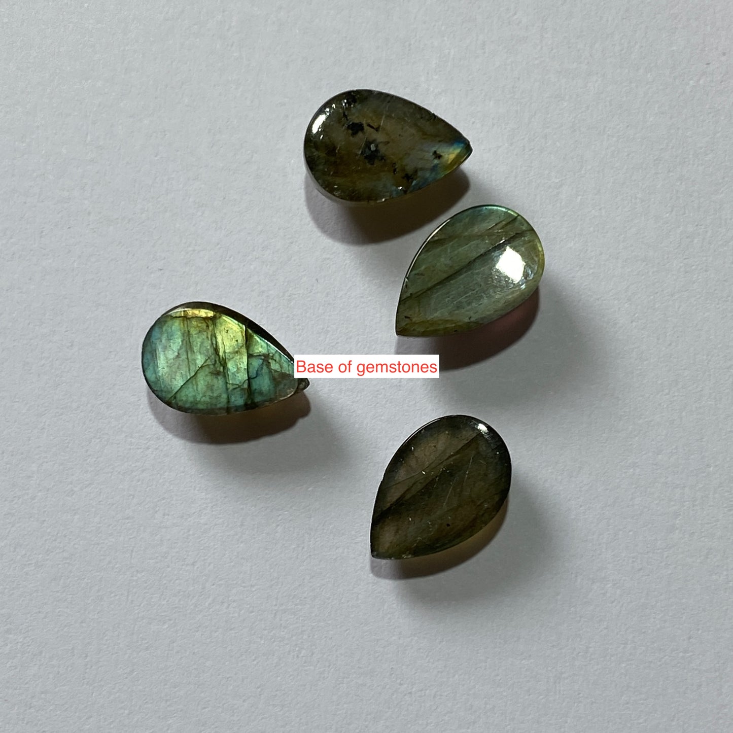 LABRADORITE NATURAL MINED GEMSTONES x 4 - NAIN COMPLEX, LABRADOR, CANADA 18Ct MFG5170