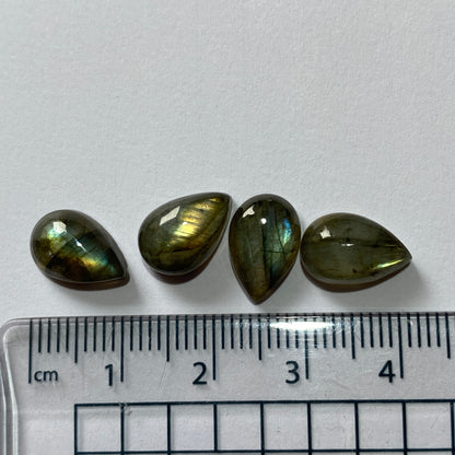 LABRADORITE NATURAL MINED GEMSTONES x 4 - NAIN COMPLEX, LABRADOR, CANADA 18Ct MFG5170