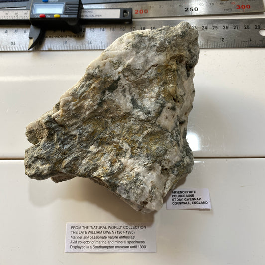 ARSENOPYRITE [ETC] : POLDICE MINE, ST DAY, GWENNAP, CORNWALL. 1105g MF5315