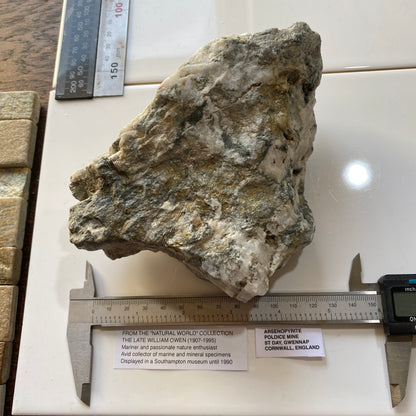 ARSENOPYRITE [ETC] : POLDICE MINE, ST DAY, GWENNAP, CORNWALL. 1105g MF5315