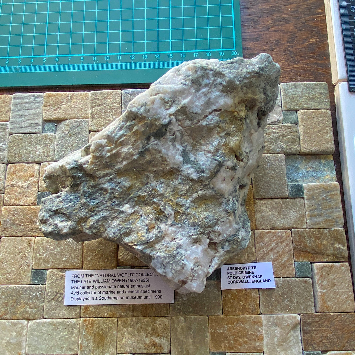 ARSENOPYRITE [ETC] : POLDICE MINE, ST DAY, GWENNAP, CORNWALL. 1105g MF5315