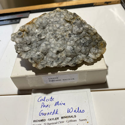 CALCITE ON MATRIX : PARC MINE, TREFRIW, CONWY, WALES  239g MF4620