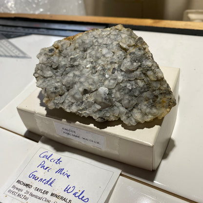 CALCITE ON MATRIX : PARC MINE, TREFRIW, CONWY, WALES  239g MF4620