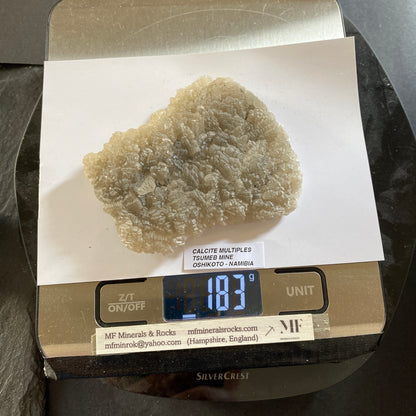 CALCITE MULTIPLES : TSUMEB MINE, OSHIKOTO, NAMIBIA 183g MF5317