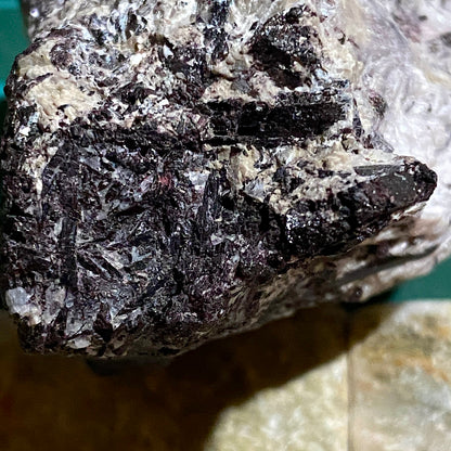 BRAUNITE/PIEMONTITE/DIOPSIDE [ETC] : PRABORNA MINE, ST MARCEL, AOSTA, ITALY 93g MF4624