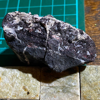 BRAUNITE/PIEMONTITE/DIOPSIDE [ETC] : PRABORNA MINE, ST MARCEL, AOSTA, ITALY 93g MF4624