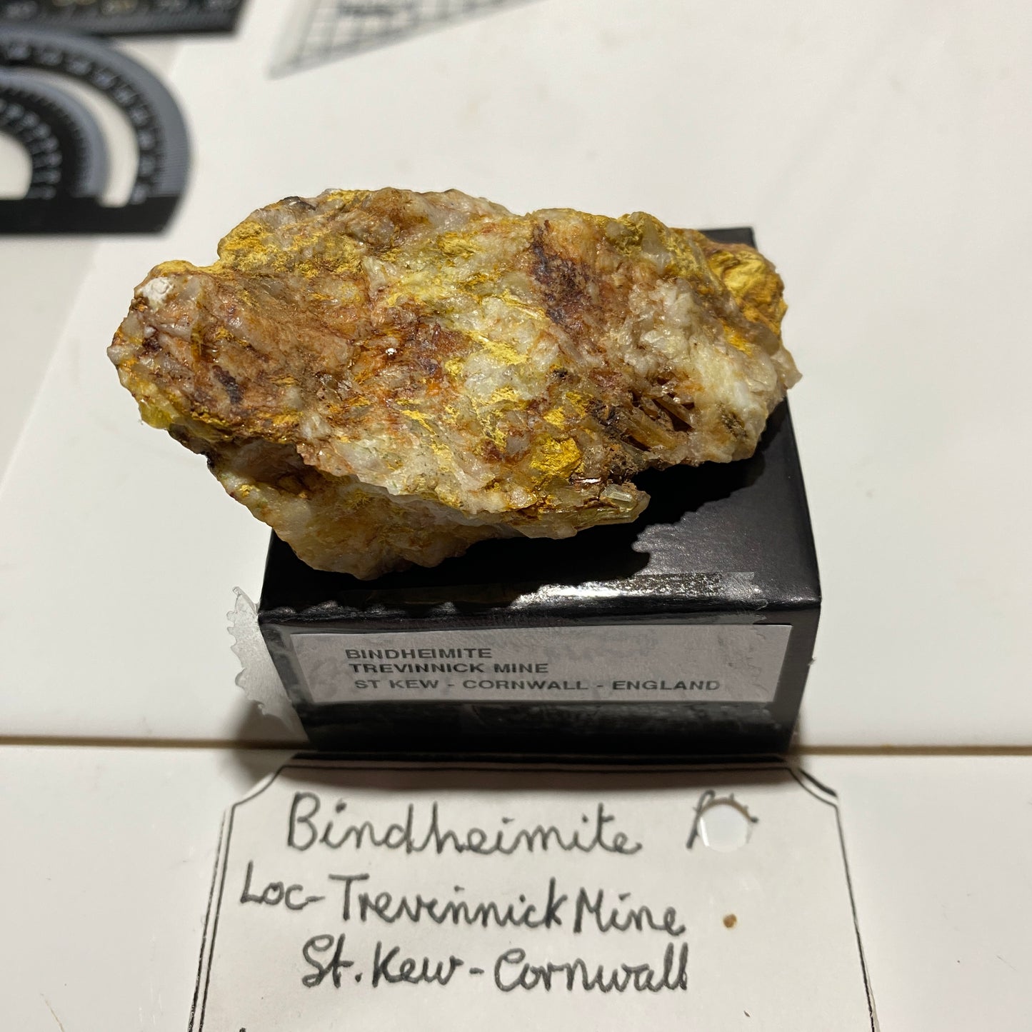 BINDHEIMITE [ETC] : TREVINNICK MINE, ST KEW, CORNWALL, ENGLAND  39g MF4636