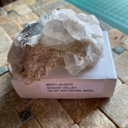 BERYL ON ALBITE MATRIX - SHIGAR VALLEY, PAKISTAN. 120g MF3936