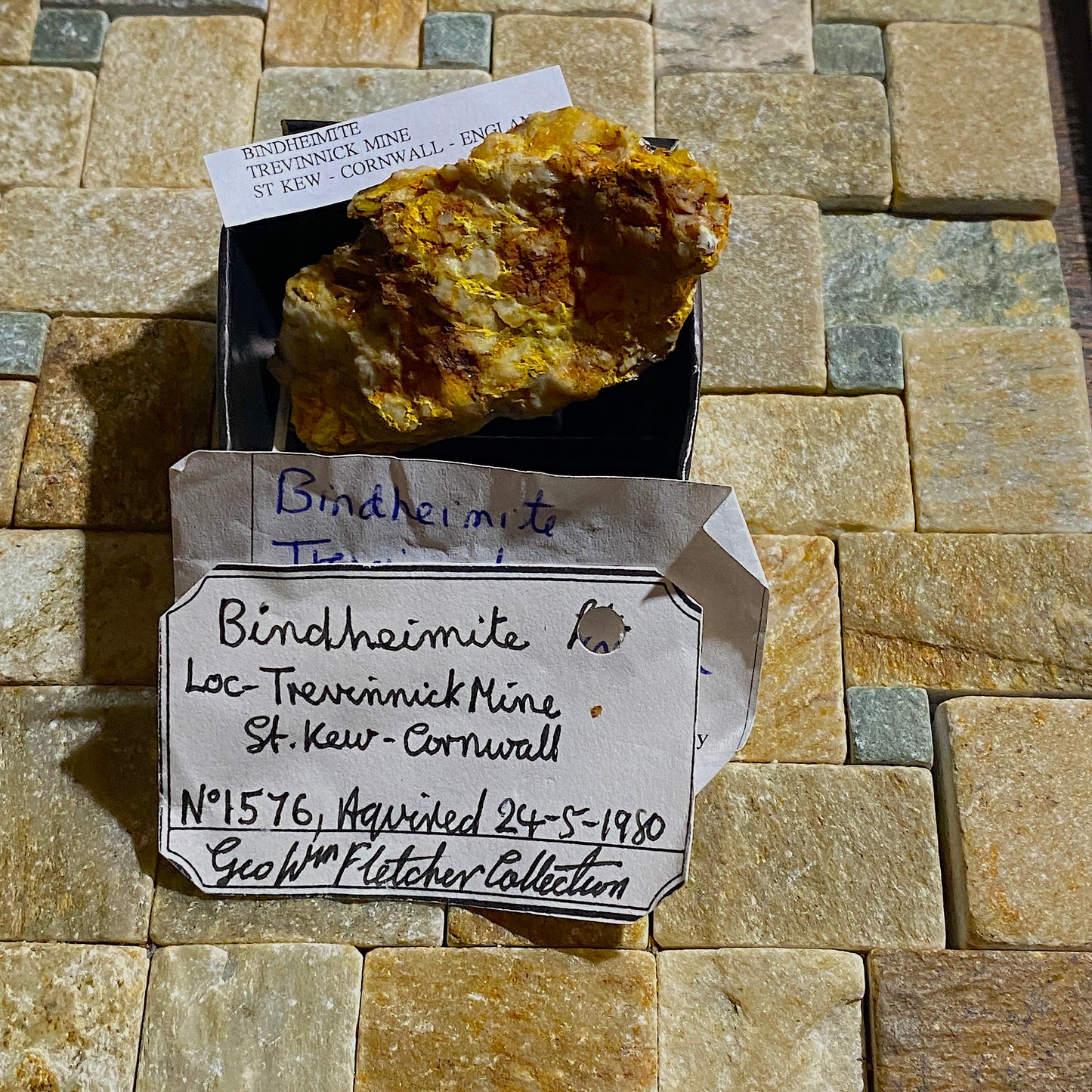 BINDHEIMITE [ETC] : TREVINNICK MINE, ST KEW, CORNWALL, ENGLAND  39g MF4636