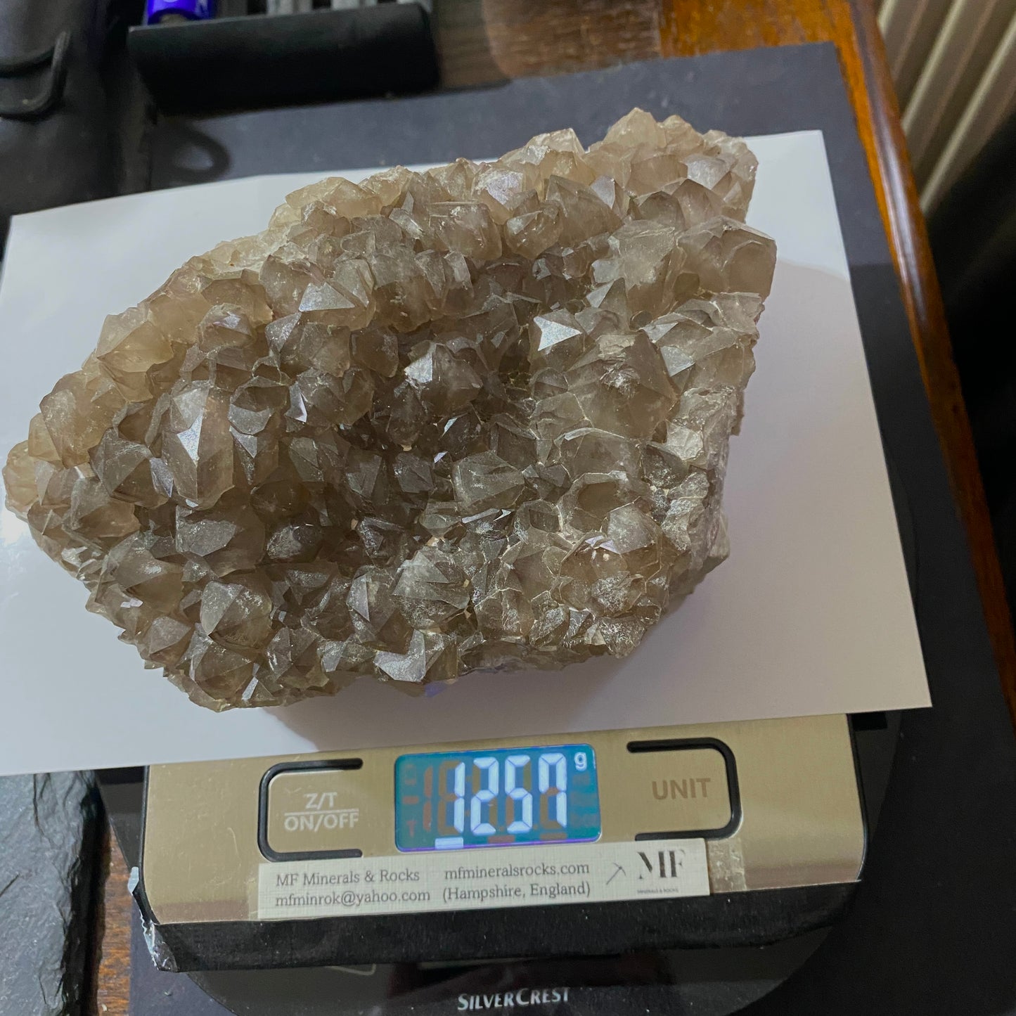 QUARTZ CRYSTAL ASSEMBLAGE : GOONVEAN PIT, NANDEAN, CORNWALL 1257g MF4601