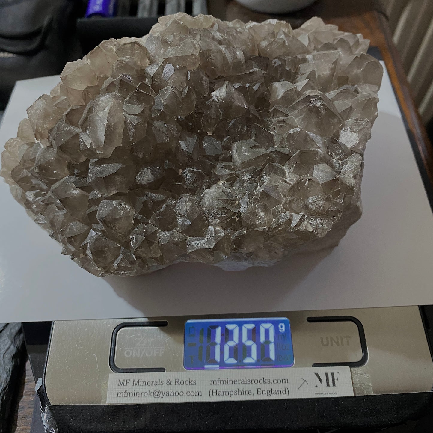 QUARTZ CRYSTAL ASSEMBLAGE : GOONVEAN PIT, NANDEAN, CORNWALL 1257g MF4601