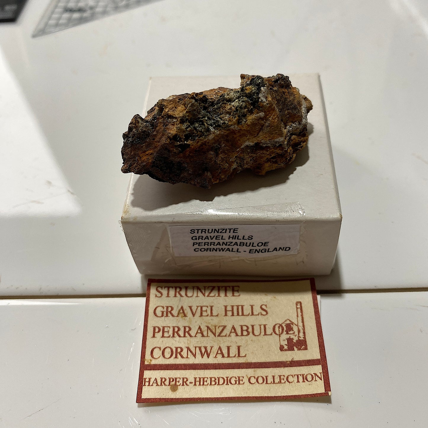 STRUNZITE : GRAVEL HILL MINE, PERRANZABULOE, CORNWALL , ENGLAND 21g MF4662