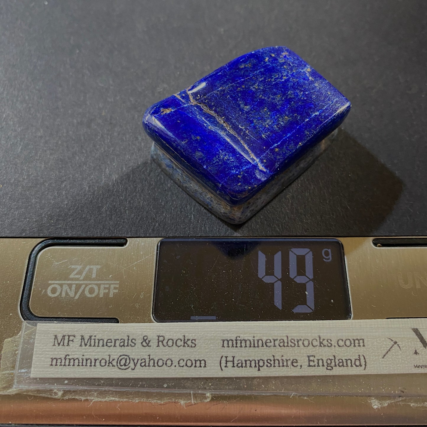 LAPIS LAZULI GEMSTONE - KOKCHA VALLEY, BADAKHSHAN, AFGHANISTAN 49g [245Ct] MFG5378