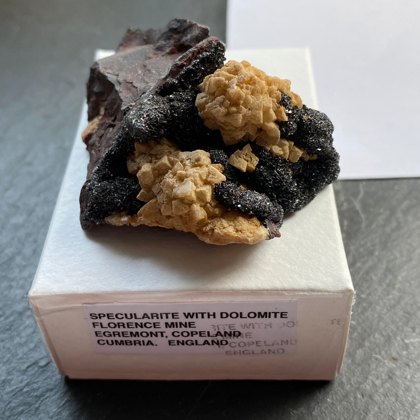 SPECULARITE WITH DOLOMITE EXQUISITE SPECIMEN- FLORENCE MINE 77g MF1429