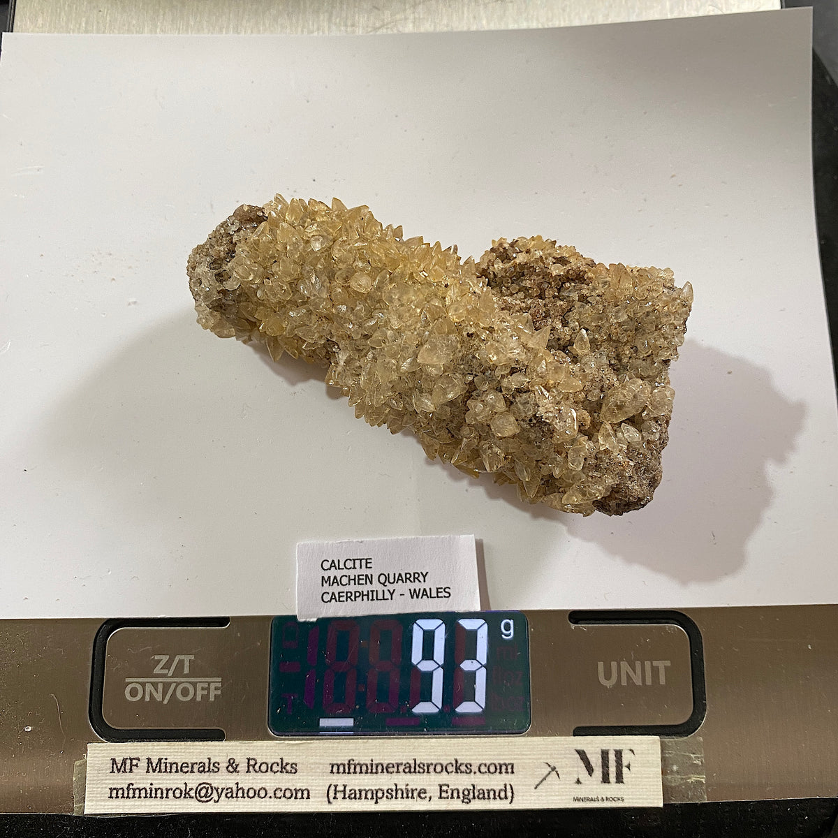 CALCITE FROM MACHEN QUARRY, CAERPHILLY, WALES, U.K.  93g MF5321