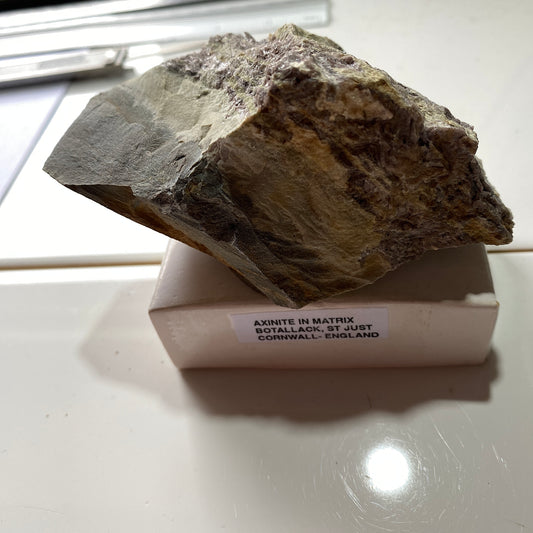 AXINITE IN MATRIX FROM WHEAL COCK, BOTALLACK, CORNWALL,  298g  MF212