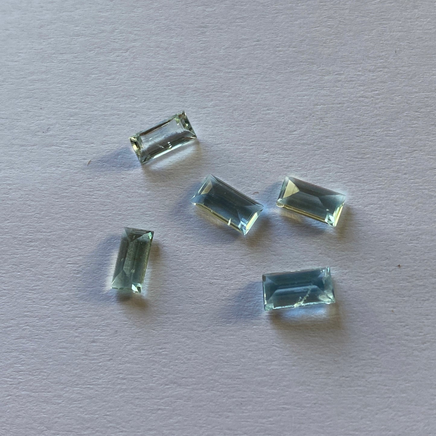 AQUAMARINE BERYL GEMSTONES x 5 - LUNDAZI, ZAMBIA TOTAL 1.79Ct. MFG2185